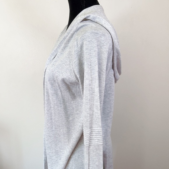 Athleta Light Gray Hooded Cardigan - Picture 5 of 16